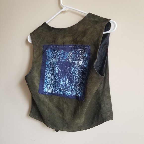 VNTG • Leather Vest • ft. buffalo backpatch and antler buttons • Sterling Sport - Picture 3 of 5